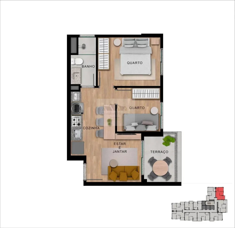 Apartamento, 1 quarto, 26 m² - Foto 13