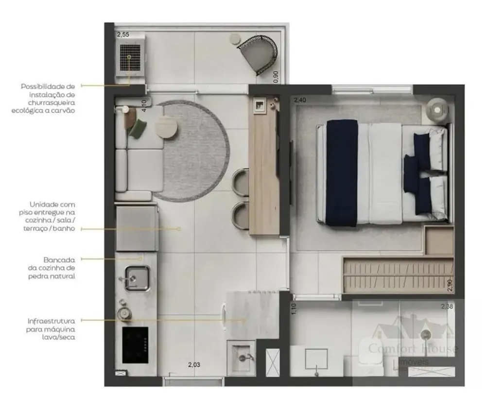 Casa, 2 quartos, 32 m² - Foto 14