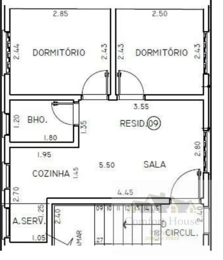 Casa, 2 quartos, 40 m² - Foto 1
