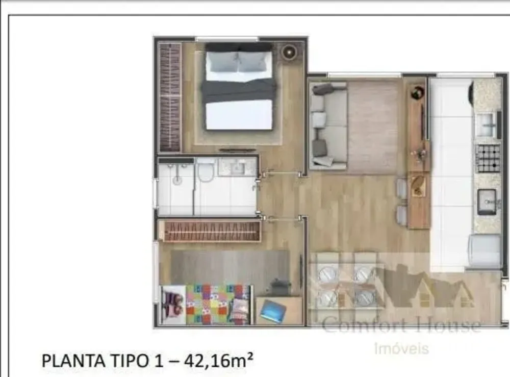 Casa, 2 quartos, 42 m² - Foto 3