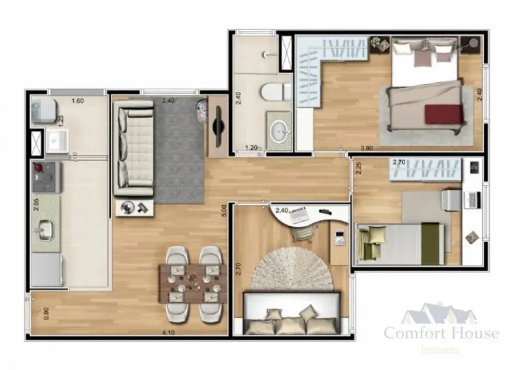 Casa, 3 quartos, 53 m² - Foto 15