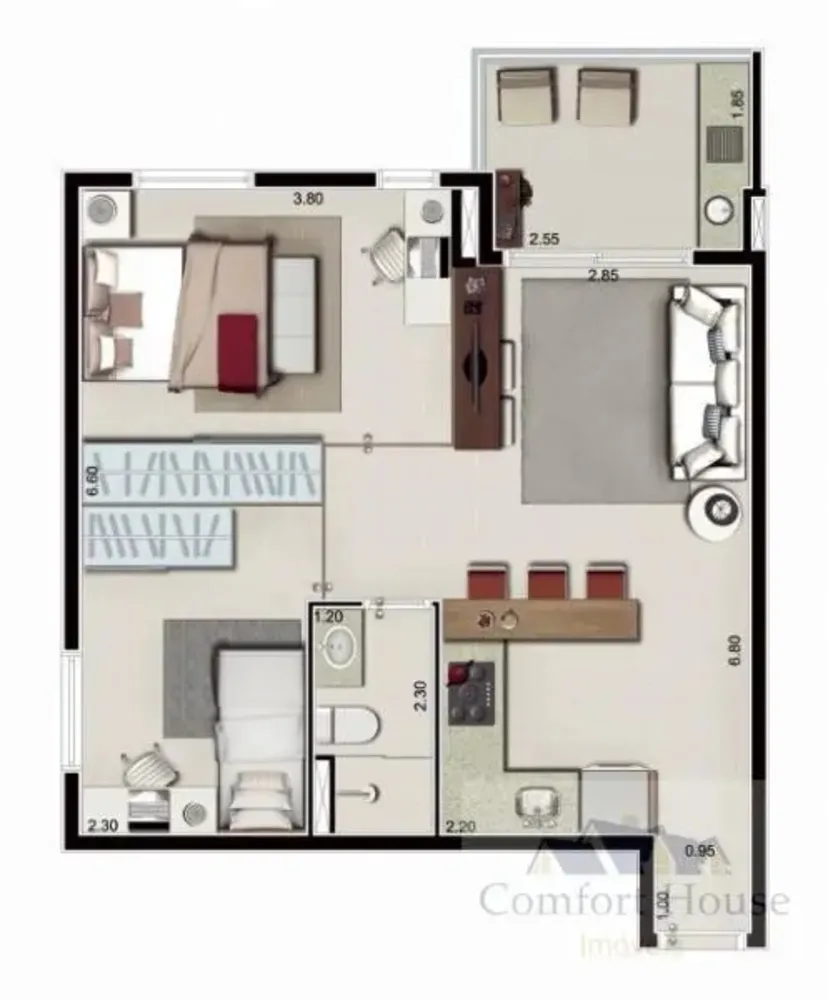 Apartamento, 1 quarto, 36 m² - Foto 6