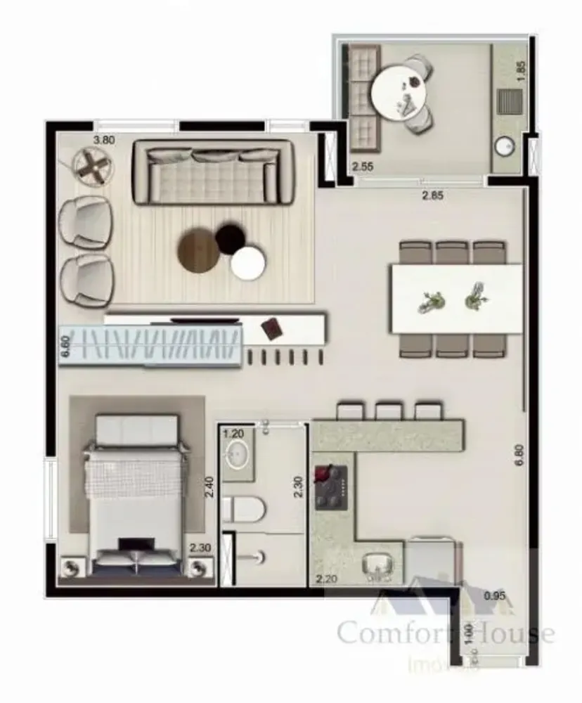 Apartamento, 1 quarto, 36 m² - Foto 8