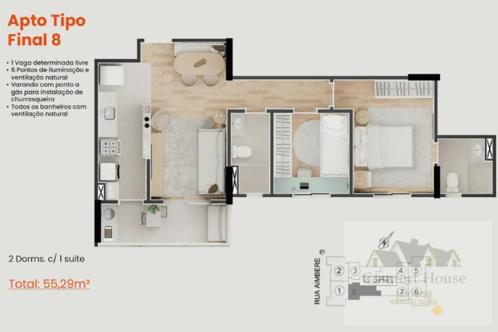 Apartamento, 2 quartos, 55 m² - Foto 12