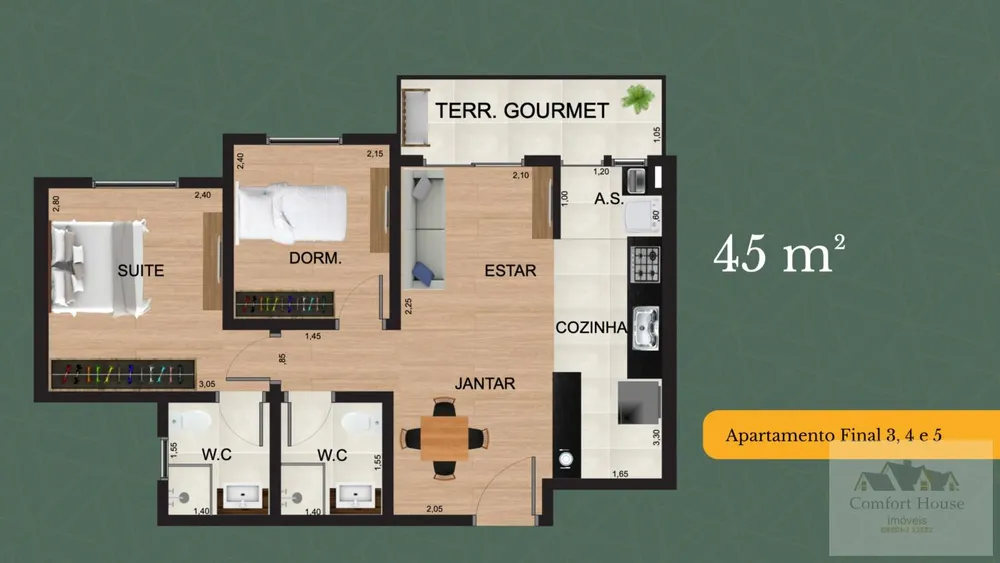 Casa, 2 quartos, 44 m² - Foto 13