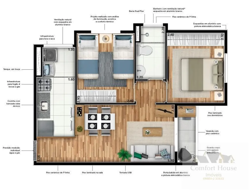 Apartamento, 2 quartos, 42 m² - Foto 13