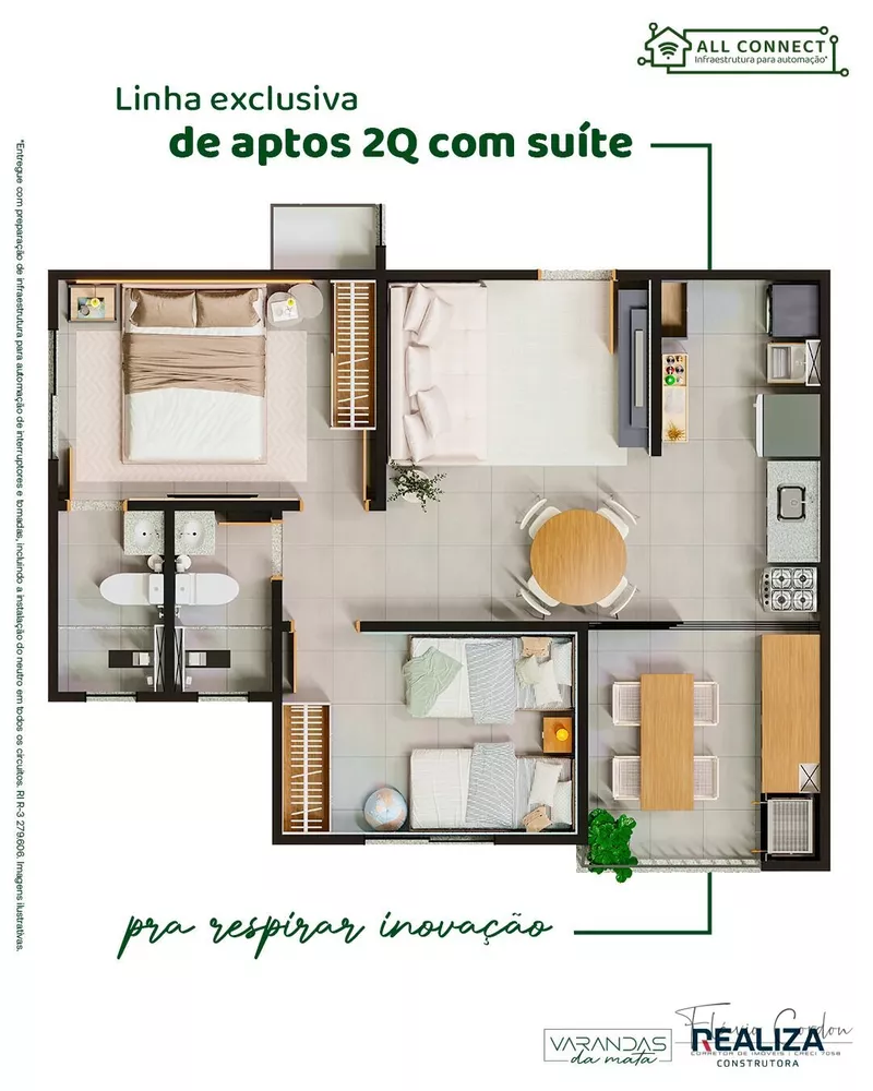 Apartamento, 2 quartos, 55 m² - Foto 3