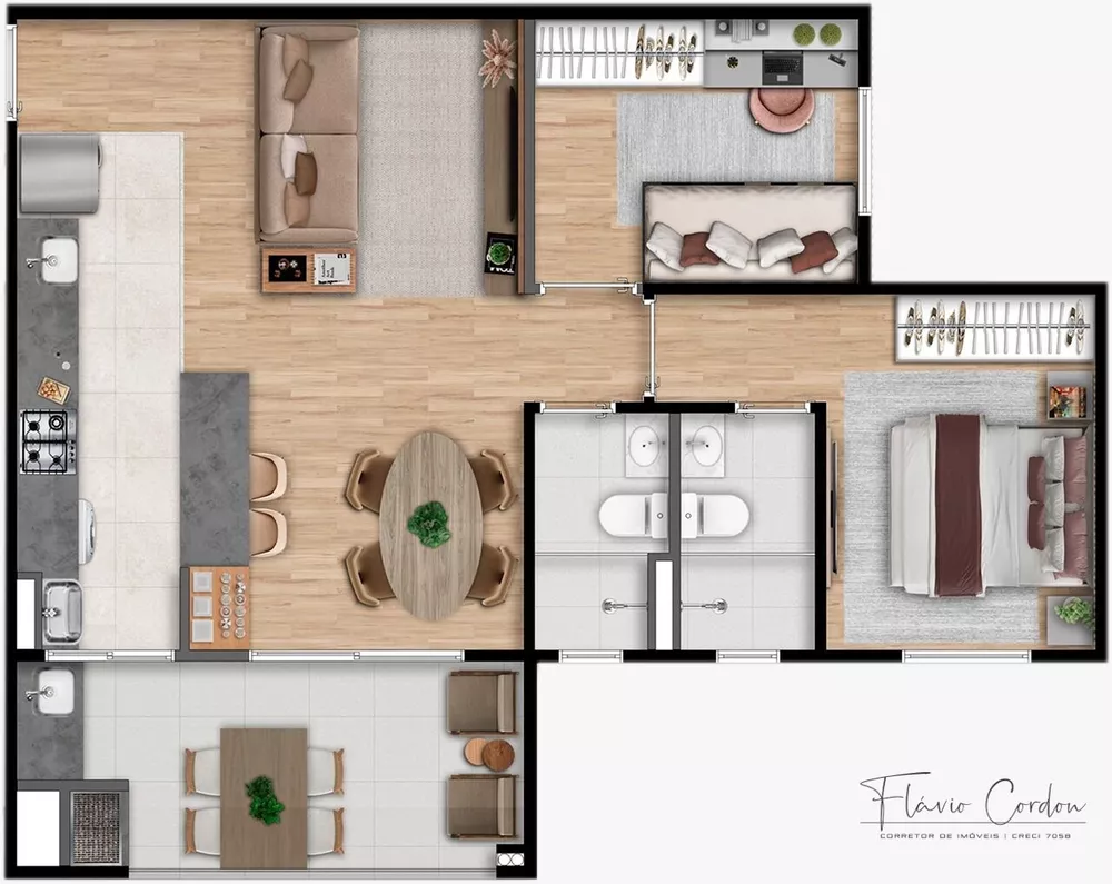 Apartamento, 2 quartos, 65 m² - Foto 1