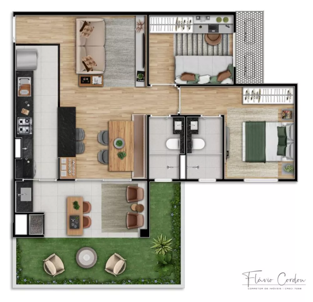 Apartamento, 2 quartos, 65 m² - Foto 2