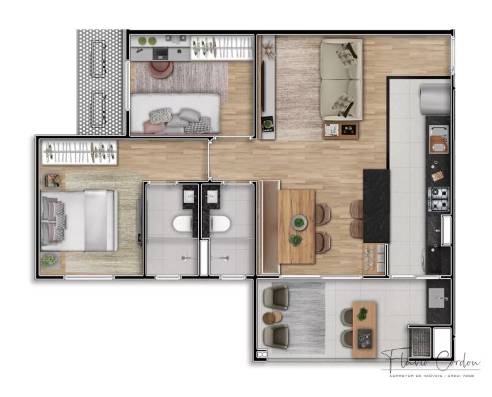 Apartamento, 2 quartos, 65 m² - Foto 1