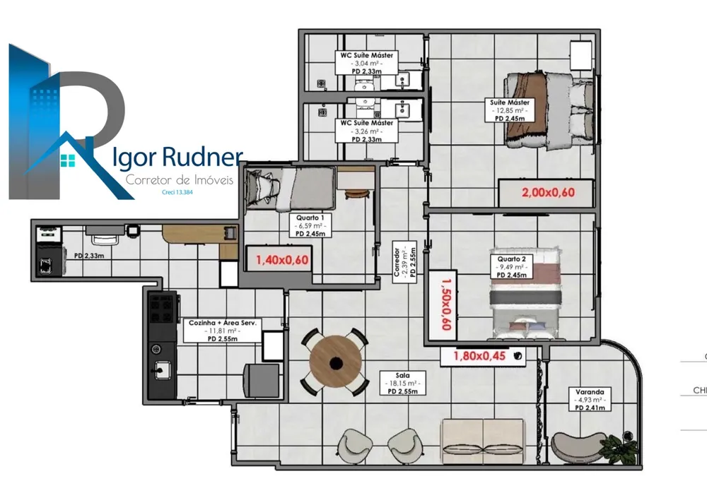 Apartamento, 3 quartos, 80 m² - Foto 11