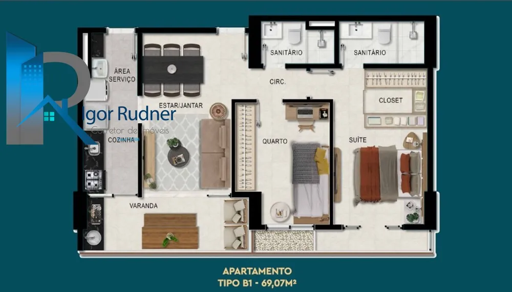 Apartamento, 2 quartos, 69 m² - Foto 5