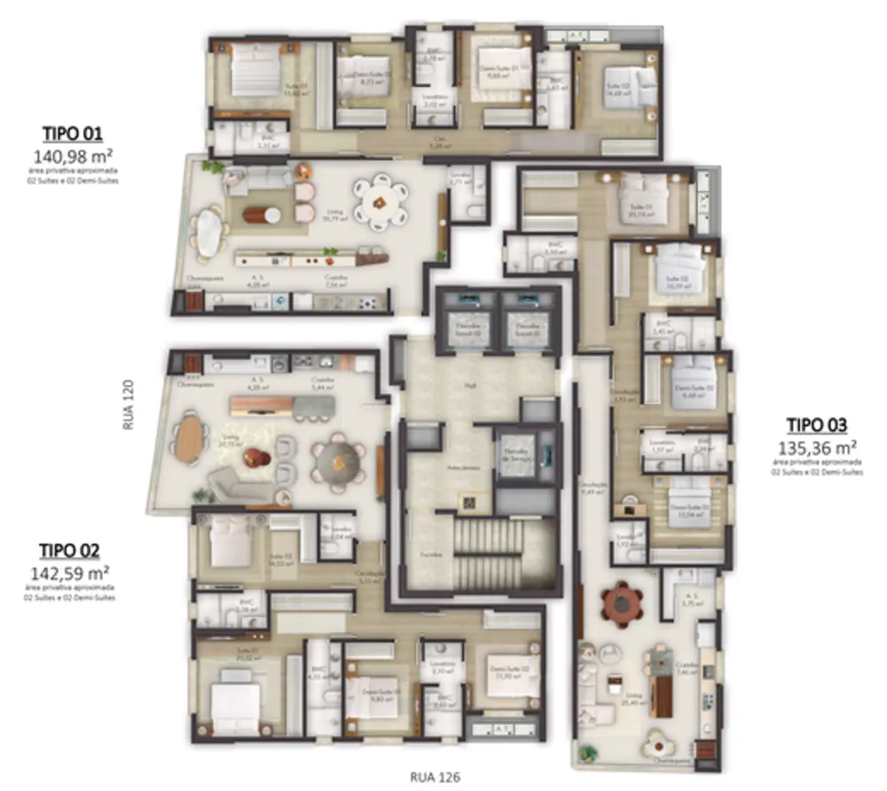 Apartamento, 4 quartos, 135 m² - Foto 2