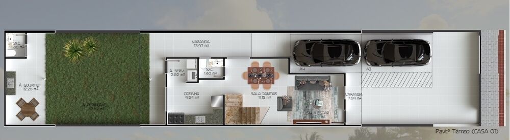 Casa, 3 quartos, 122 m² - Foto 3