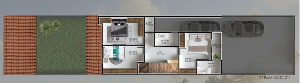 Casa, 3 quartos, 122 m² - Foto 2