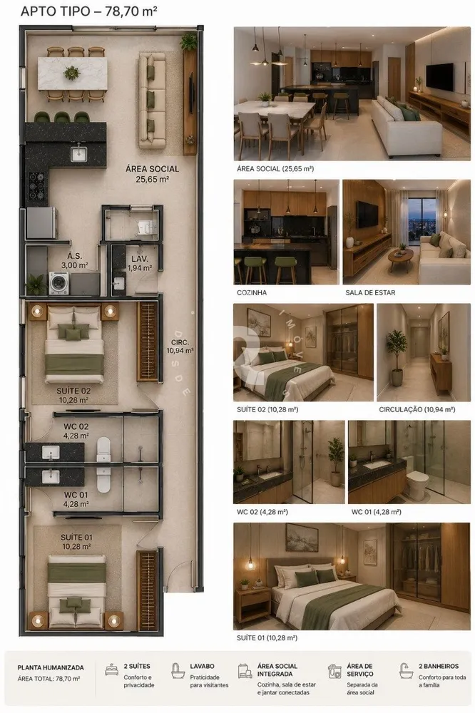 Apartamento, 2 quartos, 78 m² - Foto 4