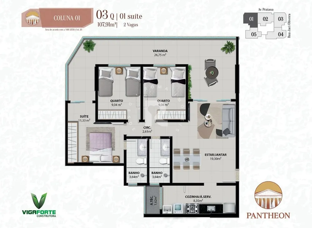 Apartamento, 3 quartos, 101 m² - Foto 8