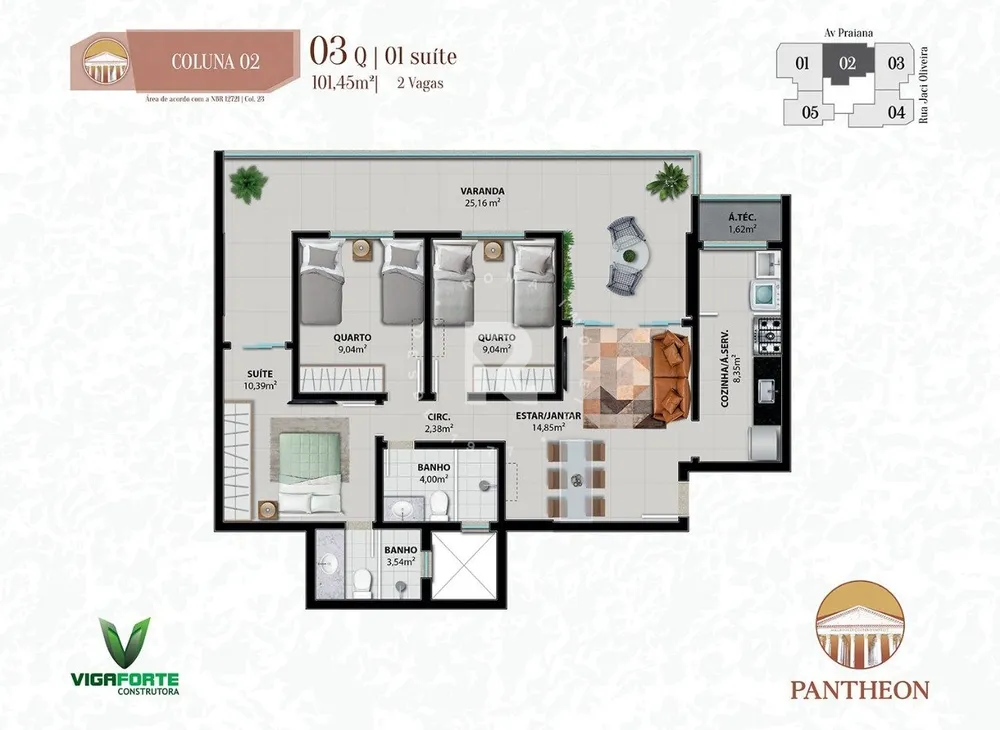 Apartamento, 3 quartos, 101 m² - Foto 9