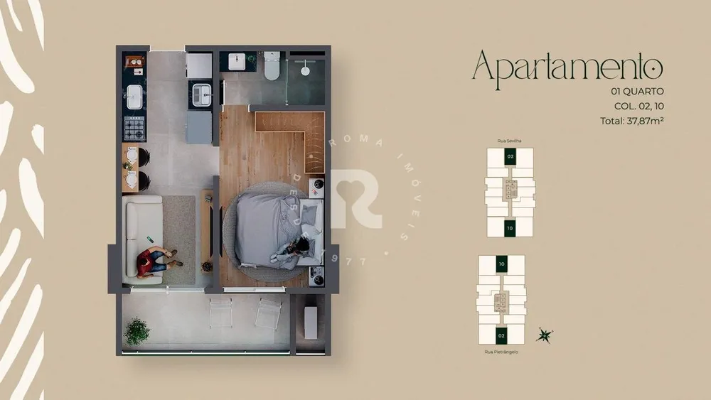 Apartamento, 1 quarto, 37 m² - Foto 2