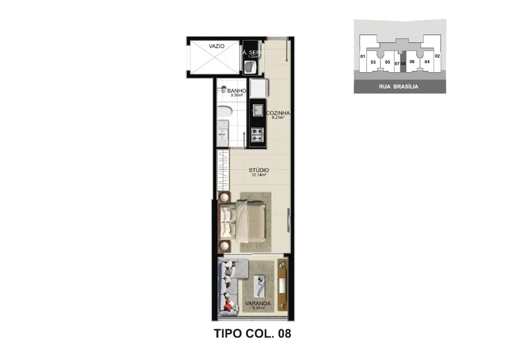 Loft, 33 m² - Foto 12