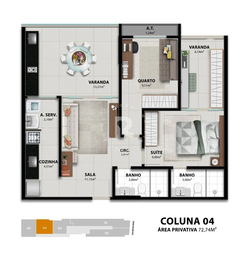 Apartamento, 1 quarto, 78 m² - Foto 14