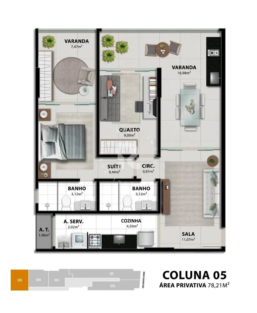 Apartamento, 1 quarto, 78 m² - Foto 16