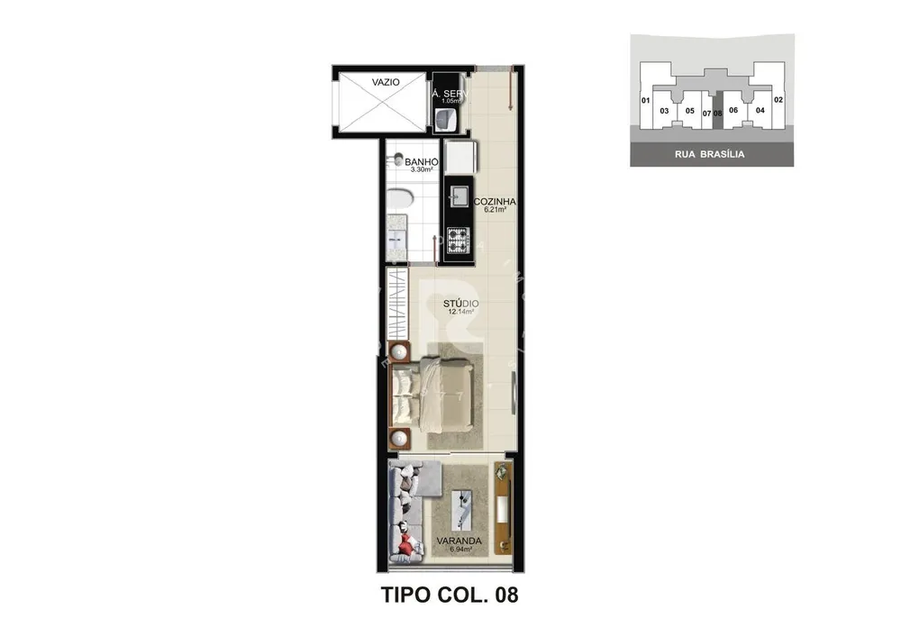 Loft, 33 m² - Foto 14