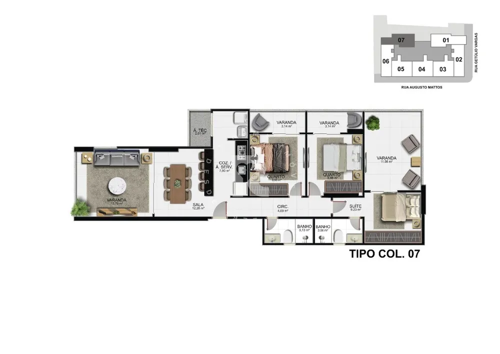 Apartamento, 3 quartos, 100 m² - Foto 7