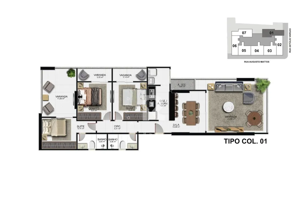 Apartamento, 3 quartos, 100 m² - Foto 6