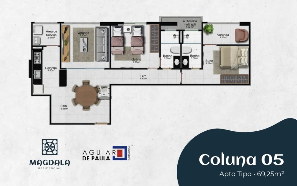 Apartamento, 2 quartos, 69 m² - Foto 13