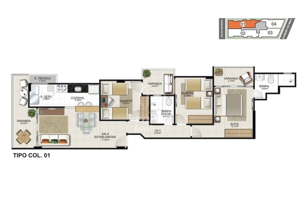 Apartamento Lançamentos com 3 quartos, 92m² - Foto 11