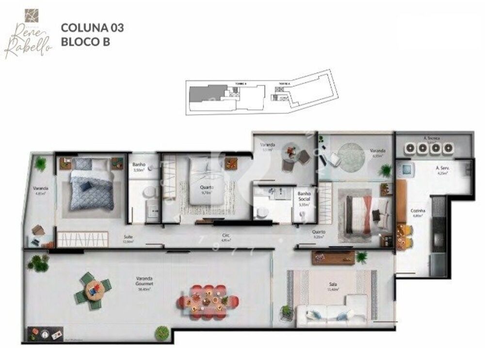 Apartamento à venda com 3 quartos, 148 - Foto 15
