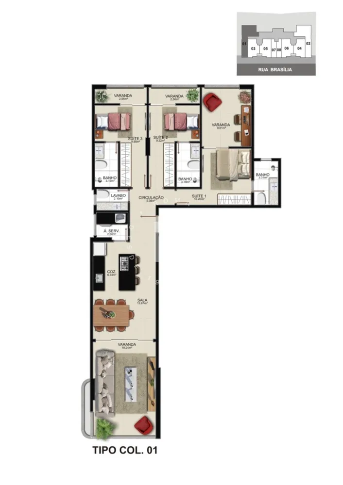 Apartamento, 1 quarto, 29 m² - Foto 12