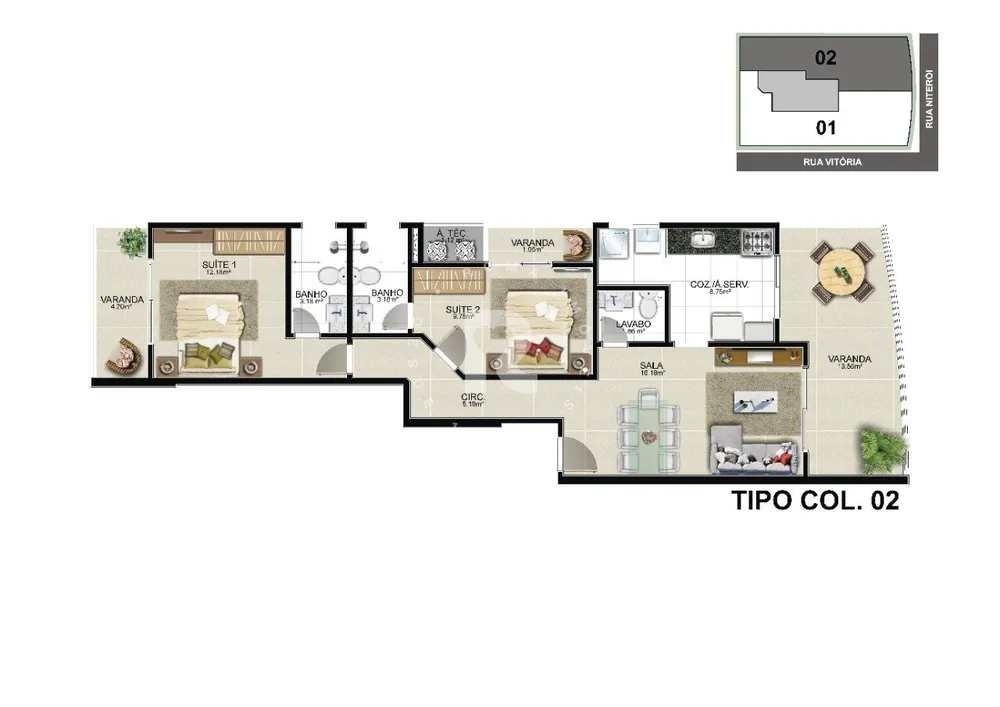 Apartamento, 2 quartos, 92 m² - Foto 12