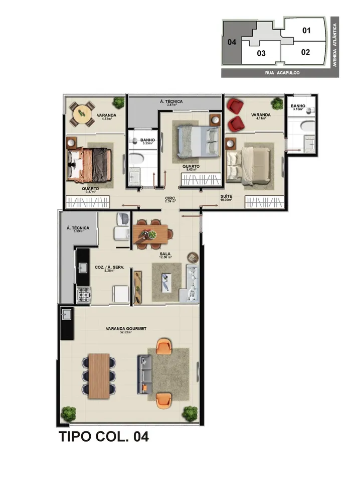 Apartamento, 3 quartos, 113 m² - Foto 4