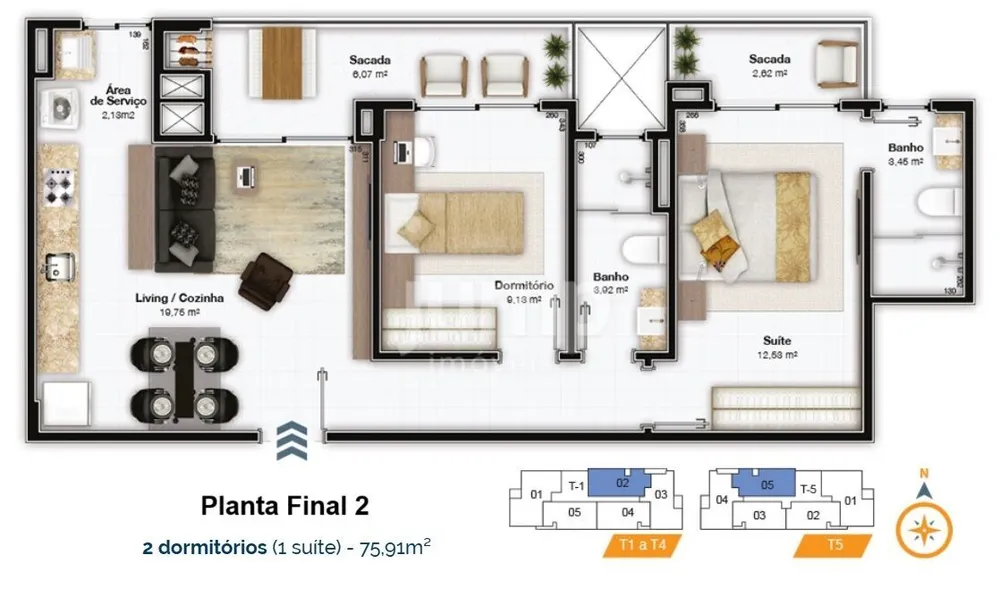 Apartamento, 2 quartos, 75 m² - Foto 4