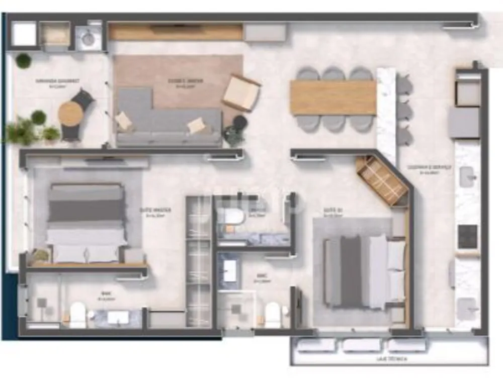 Apartamento, 2 quartos, 88 m² - Foto 2