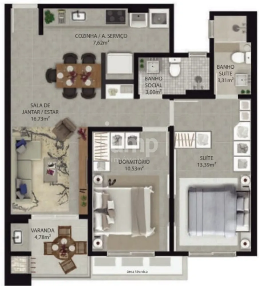 Apartamento, 2 quartos, 70 m² - Foto 6