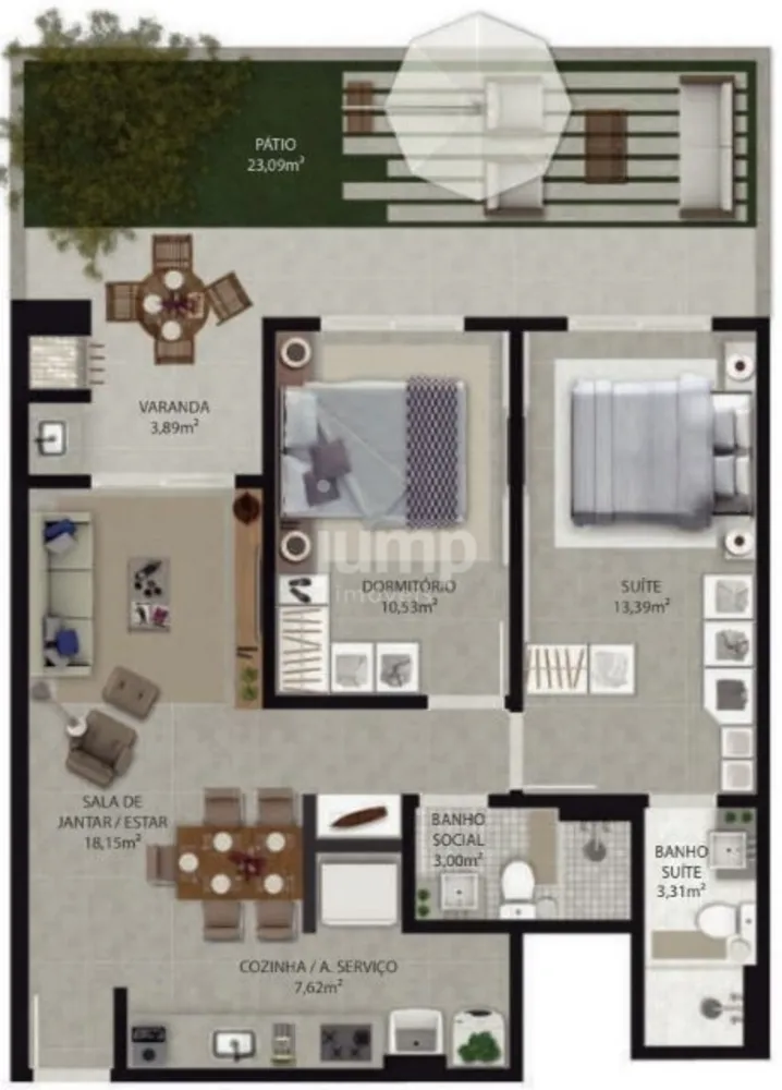Apartamento, 2 quartos, 81 m² - Foto 2