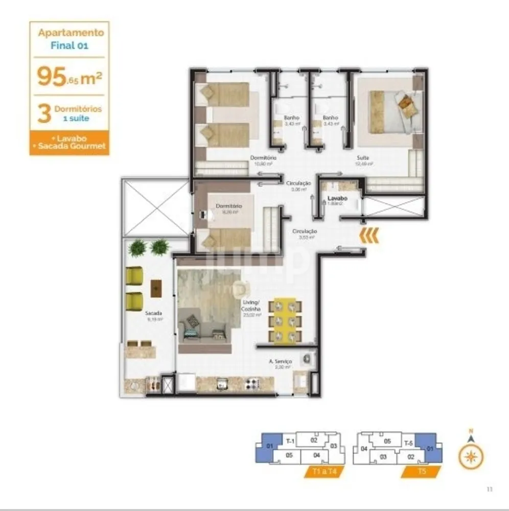 Apartamento, 3 quartos, 95 m² - Foto 9