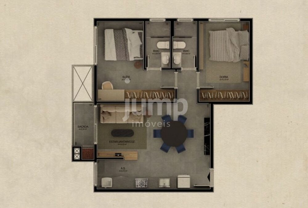 Apartamento, 2 quartos, 69 m² - Foto 1