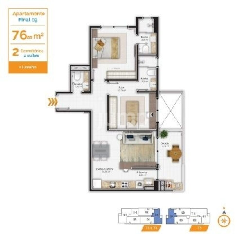 Apartamento, 2 quartos, 76 m² - Foto 10