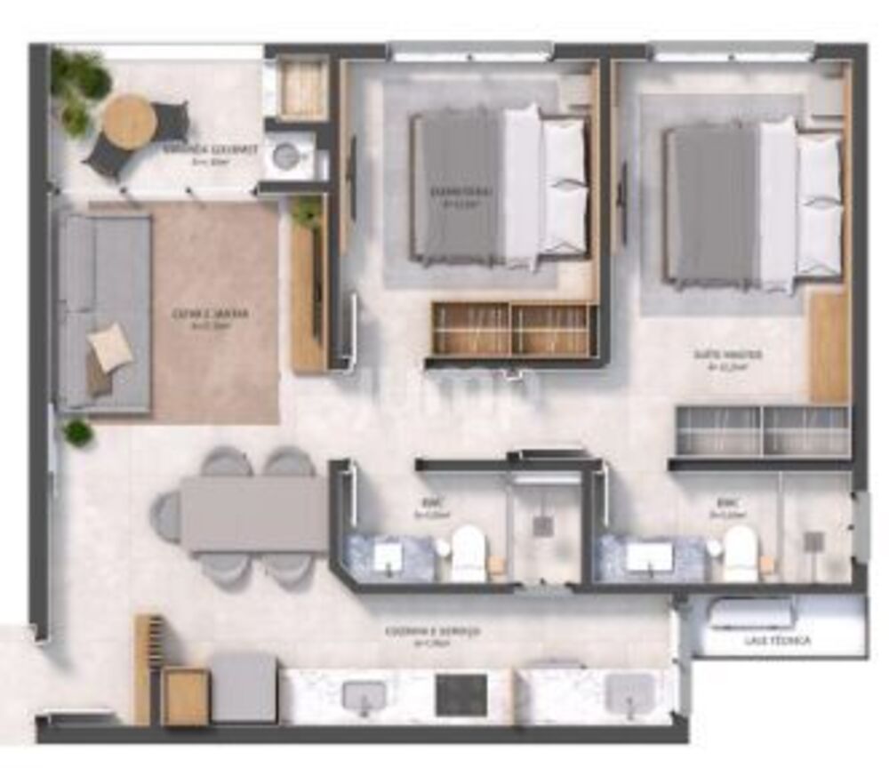 Apartamento, 2 quartos, 67 m² - Foto 2