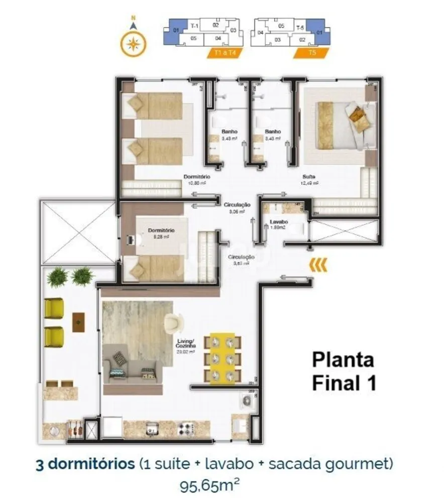 Apartamento, 3 quartos, 147 m² - Foto 2