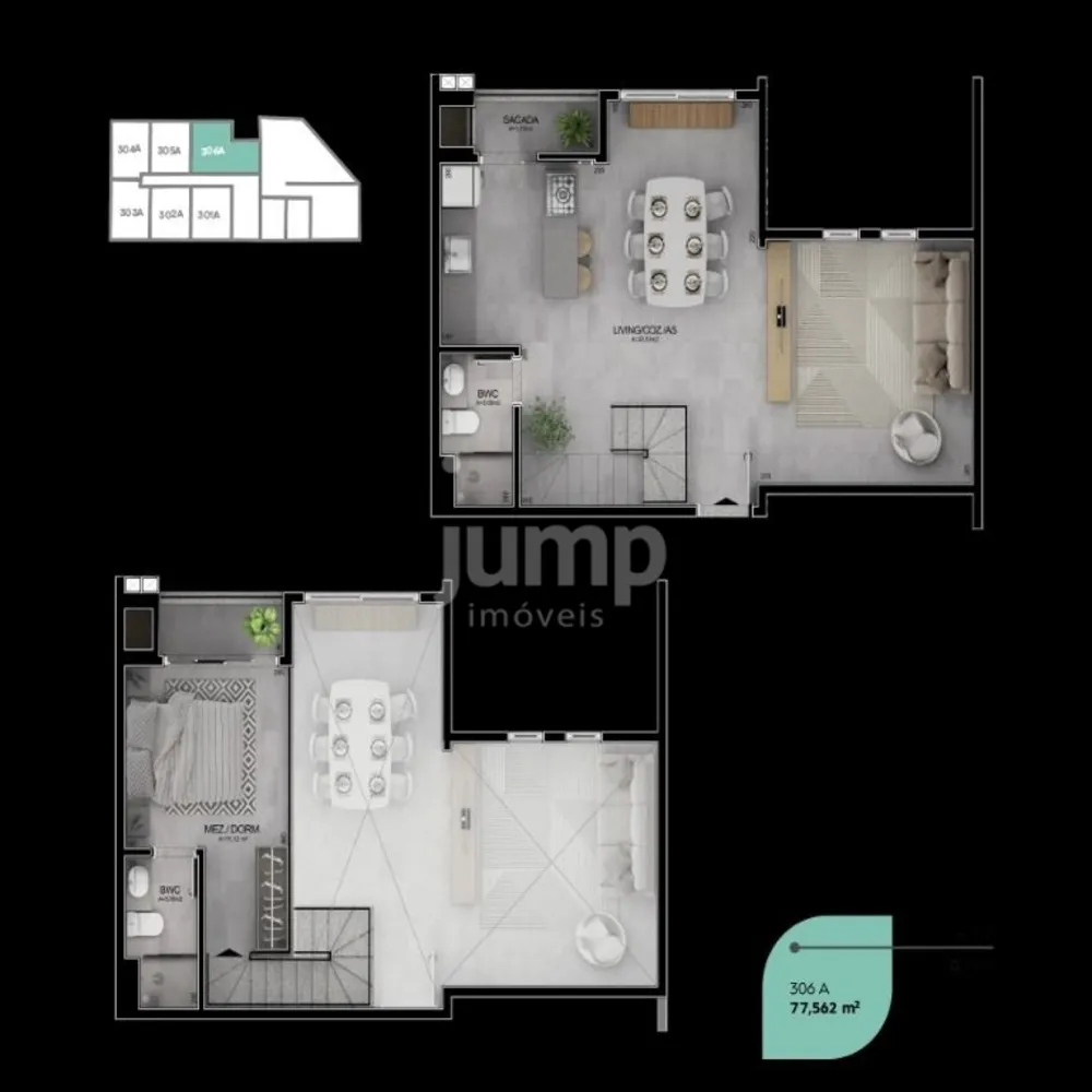 Apartamento, 1 quarto, 57 m² - Foto 6