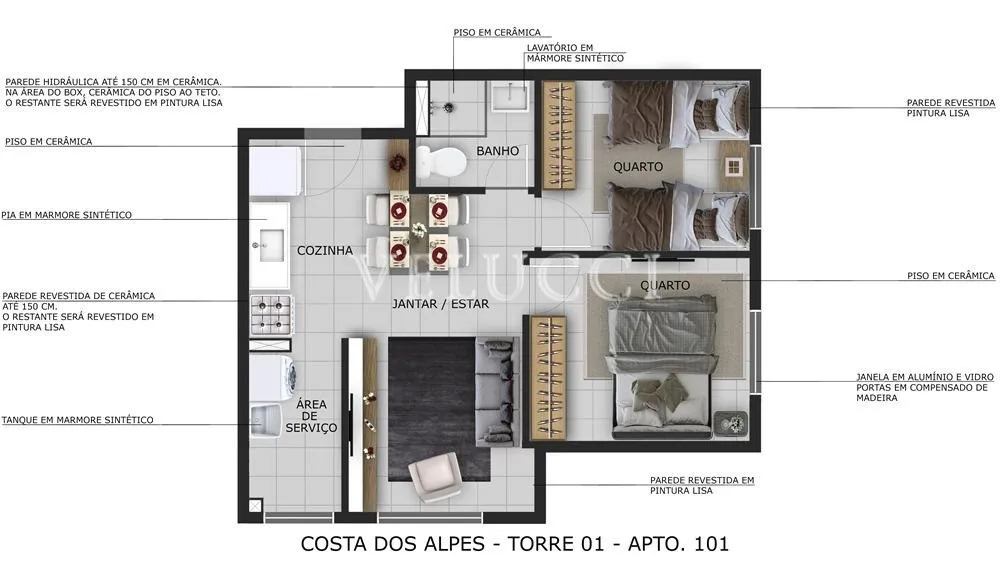 Apartamento, 2 quartos, 43 m² - Foto 11