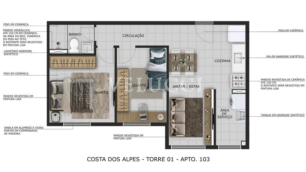 Apartamento, 2 quartos, 43 m² - Foto 10