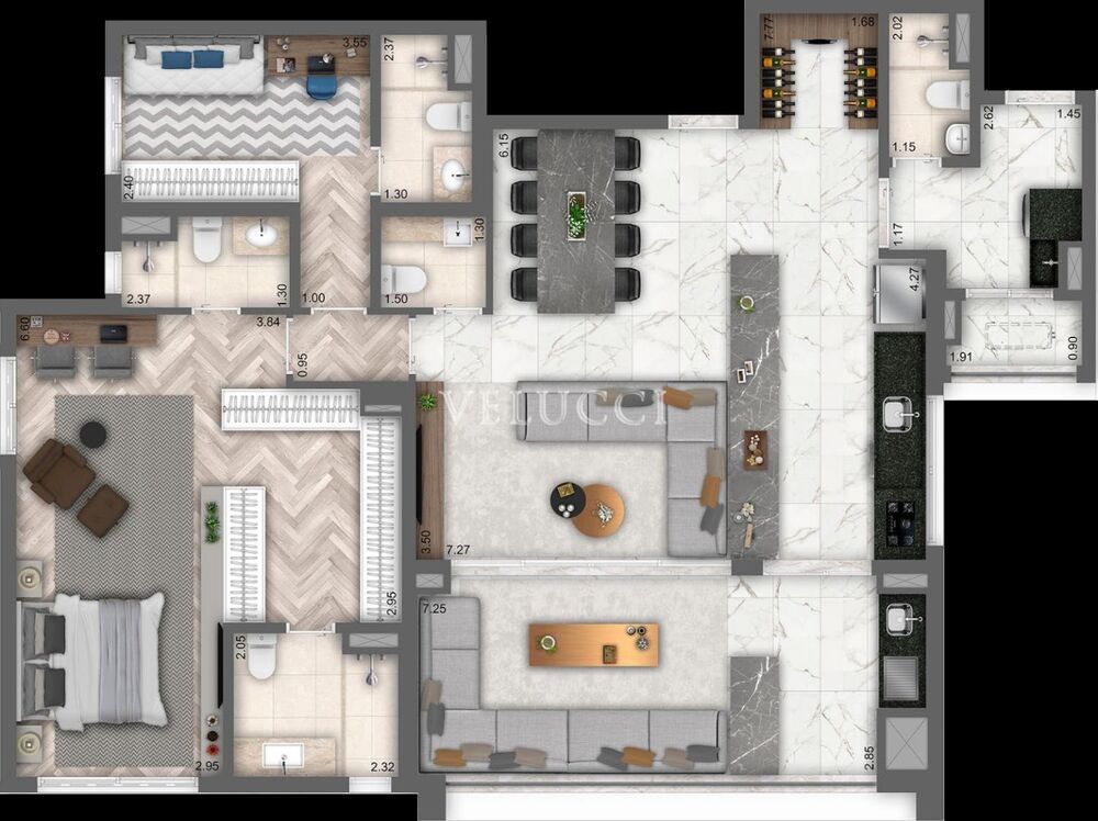 Apartamento, 3 quartos, 204 m² - Foto 2