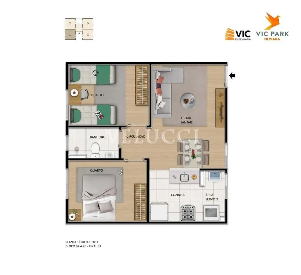 Apartamento, 2 quartos, 48 m² - Foto 9