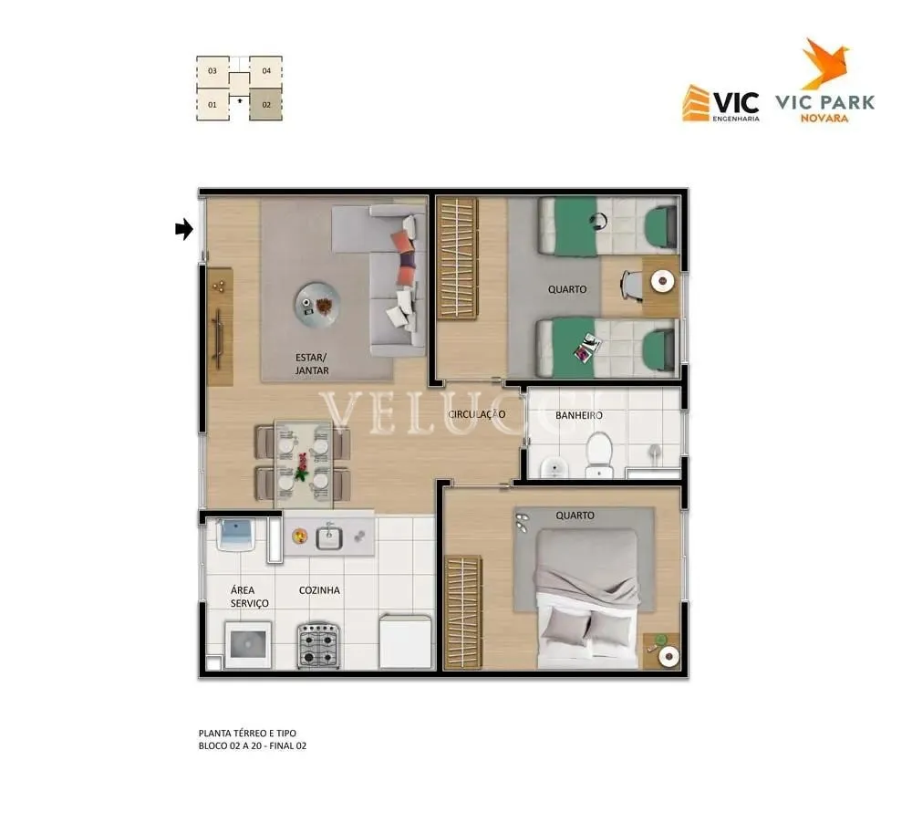 Apartamento, 2 quartos, 48 m² - Foto 7